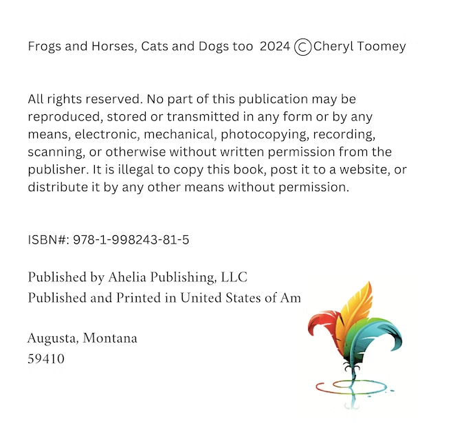 Frogs and Horses, Cats and Dogs too