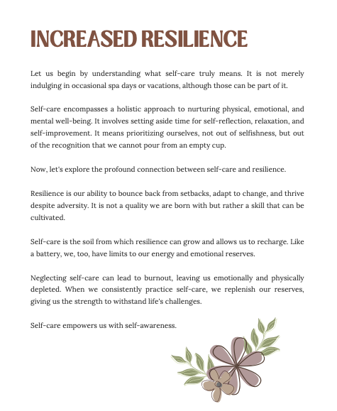 The Value of Self-Care